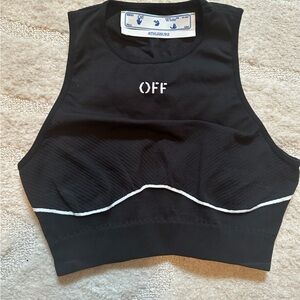 Off white brand black sports tank top